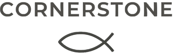 Cornerstone Wear logo and fish symbol.