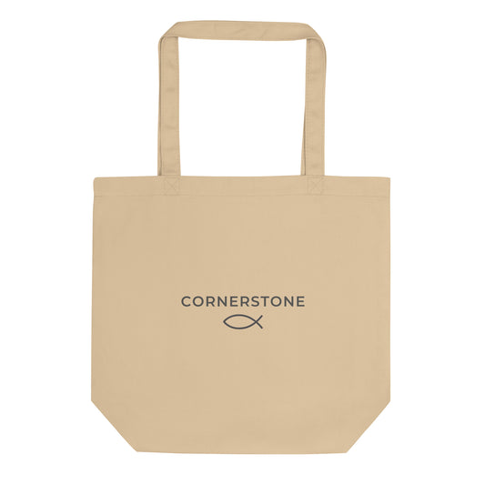 Cornerstone Wear beige tote bag.