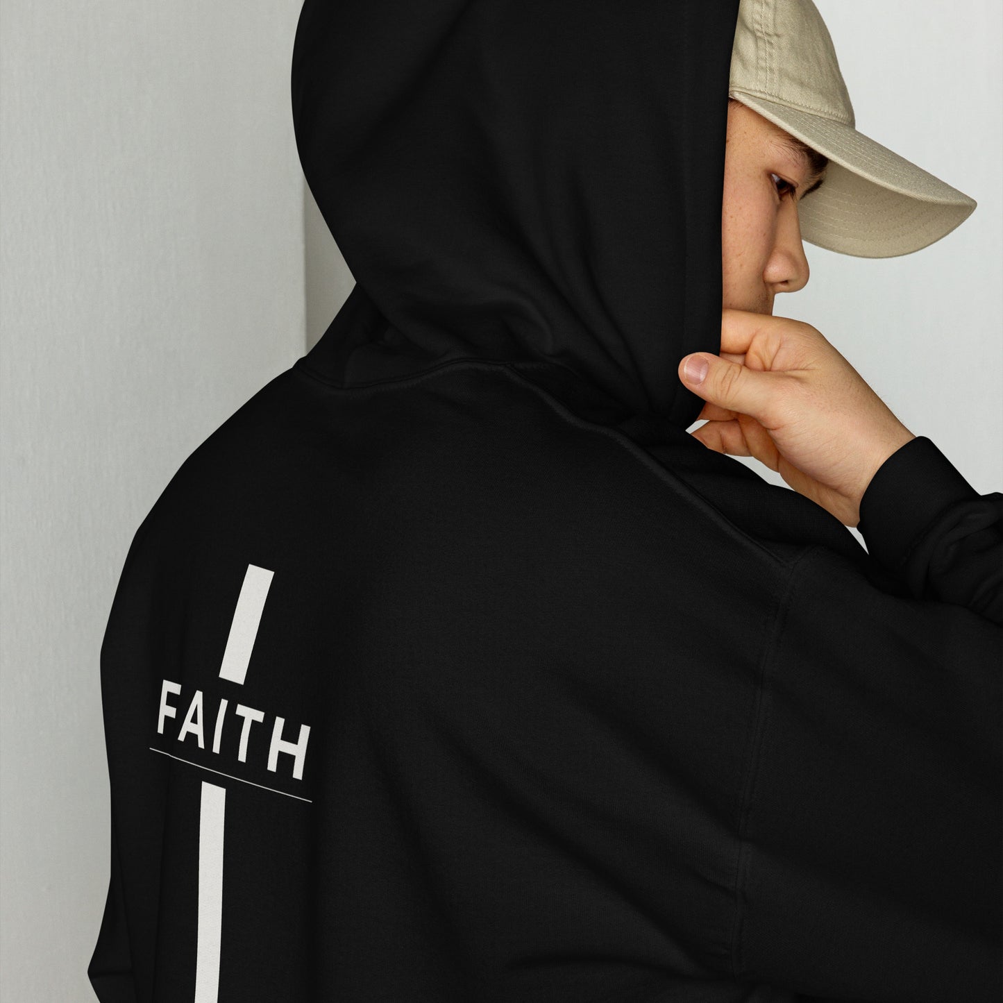 Faith Cross Hoodie - Dark