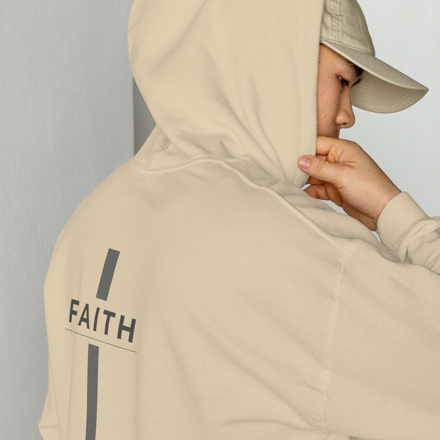 Faith Cross Hoodie - Light