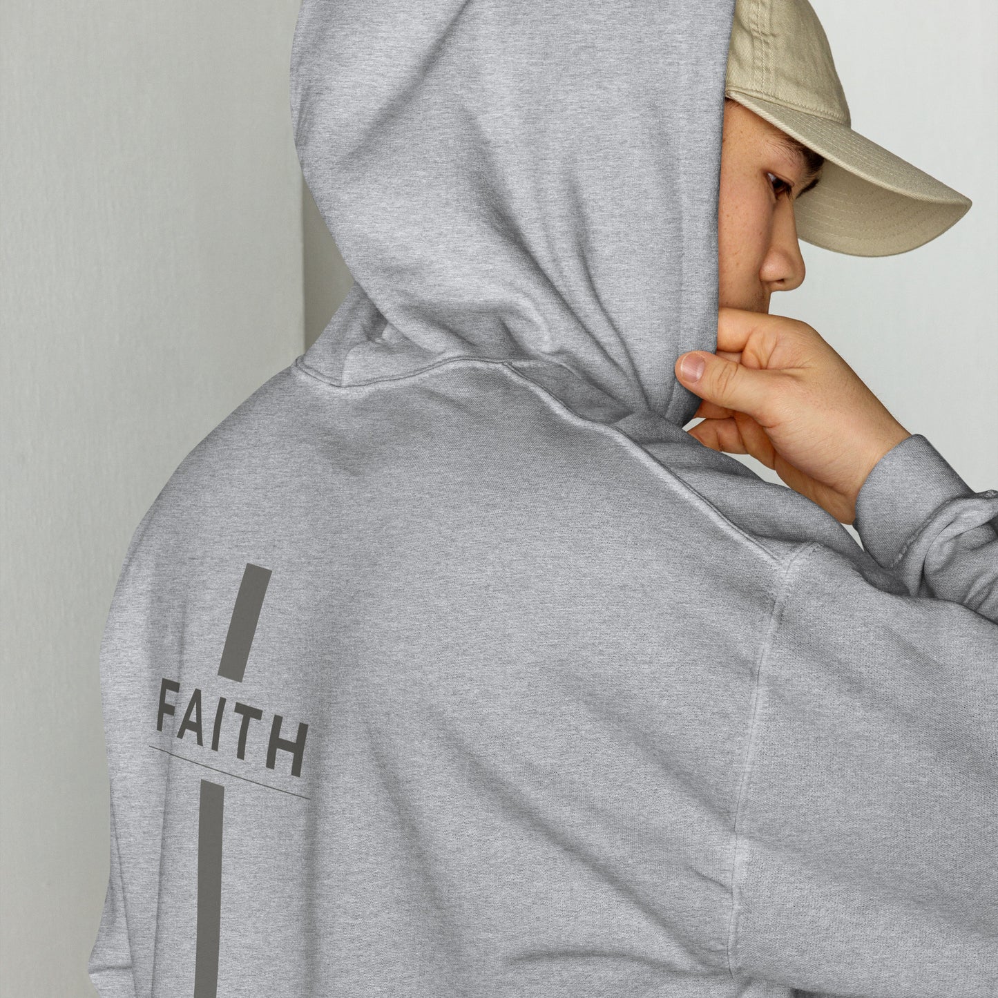 Faith Cross Hoodie - Light